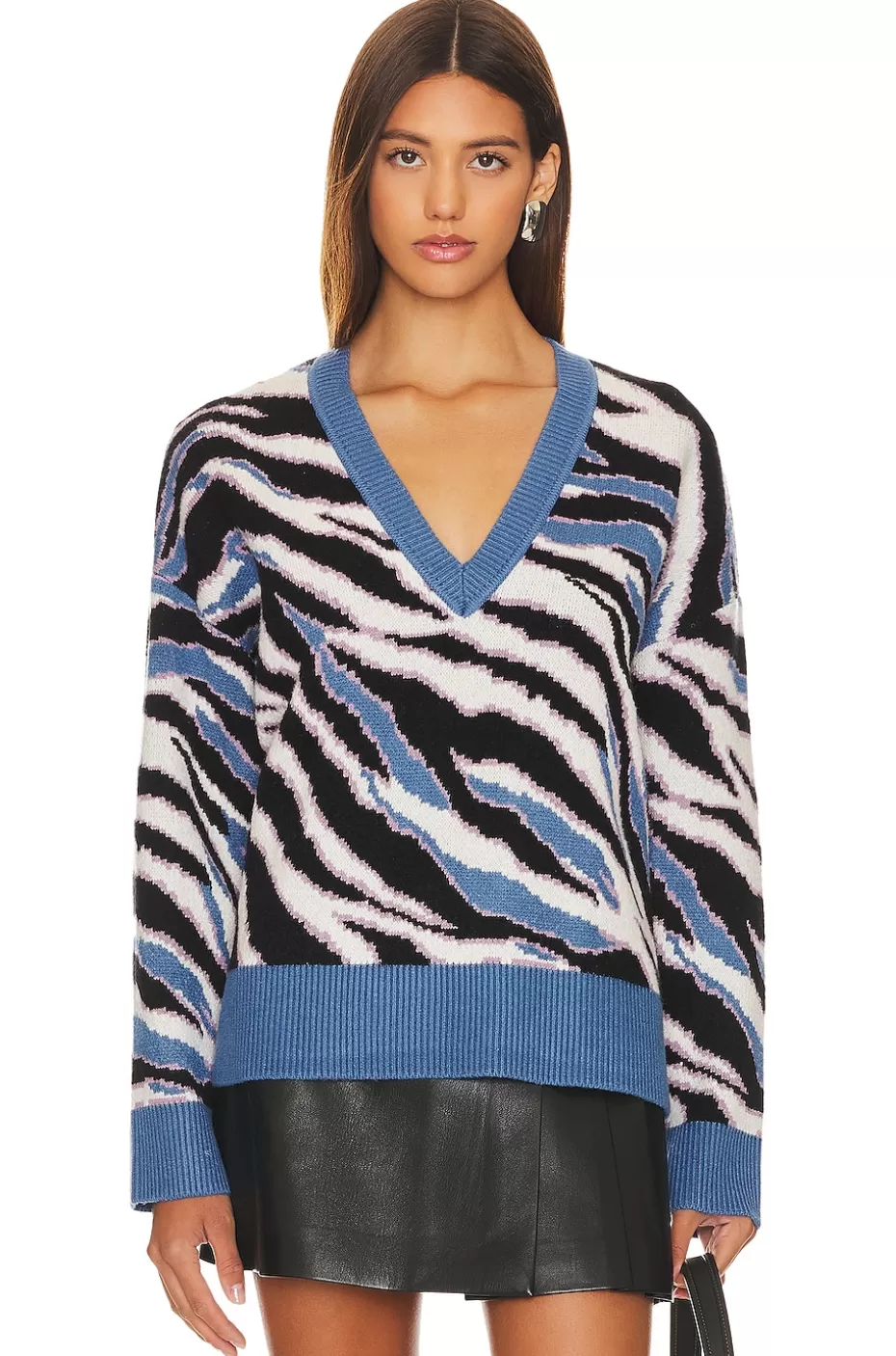 Lovers + Friends Abstract V Neck Sweater