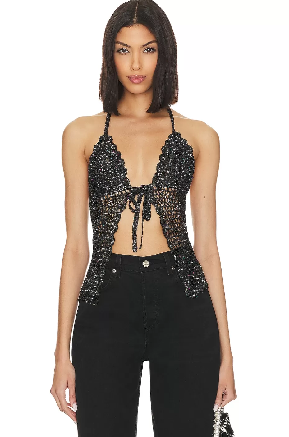 Lovers + Friends Arian Halter Tie Top