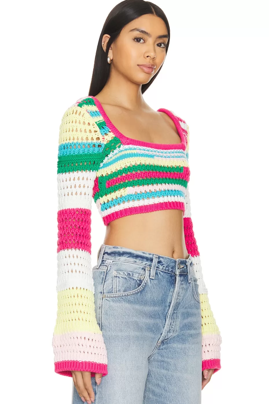 Lovers + Friends Aven Long Sleeve Crop Top