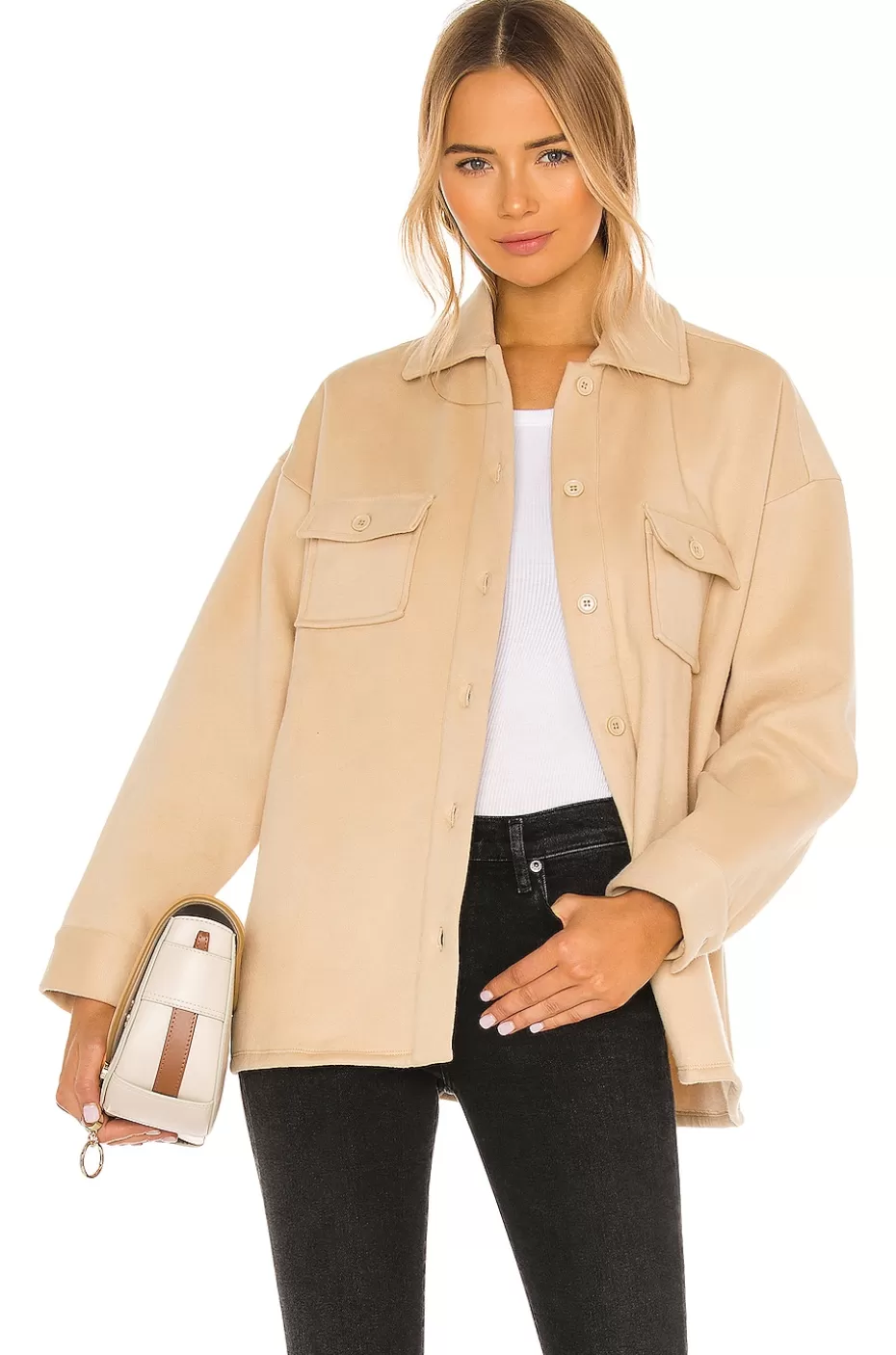 Lovers + Friends Belted Utility Fleece Jacket