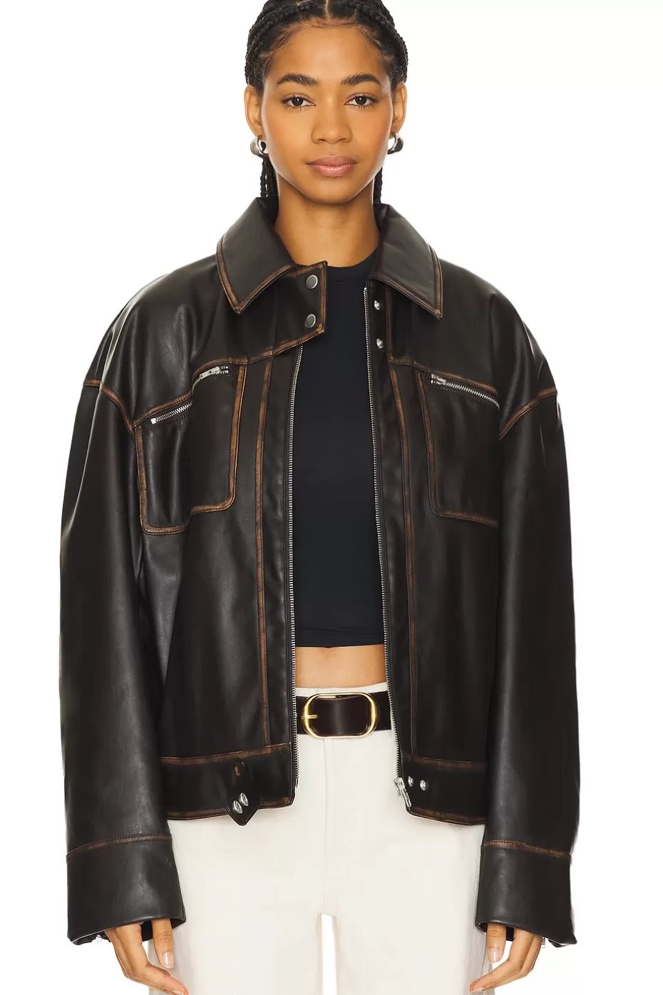 Lovers + Friends Brinley Faux Leather Jacket