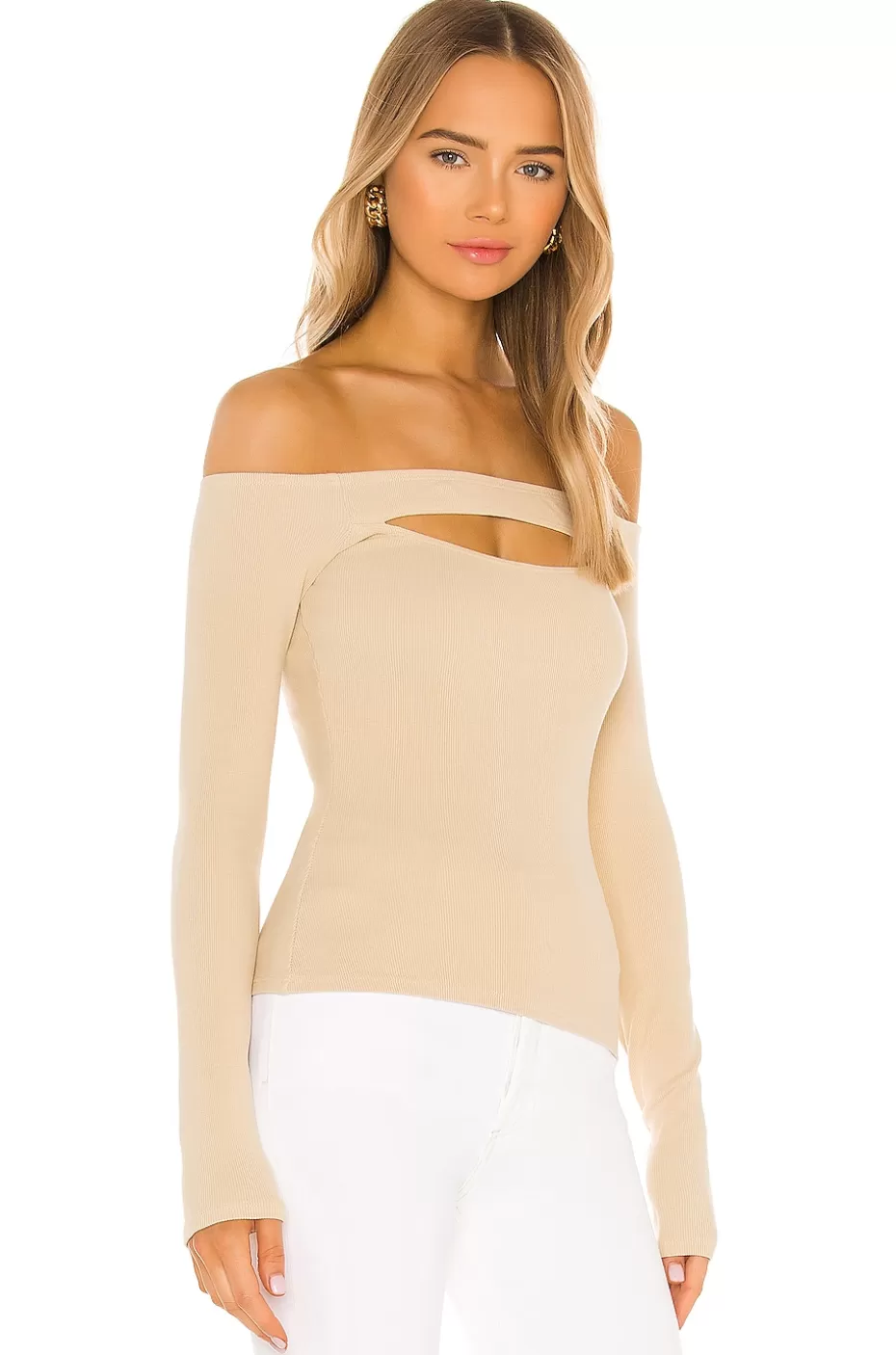 Lovers + Friends Cut Out Off Shoulder Top