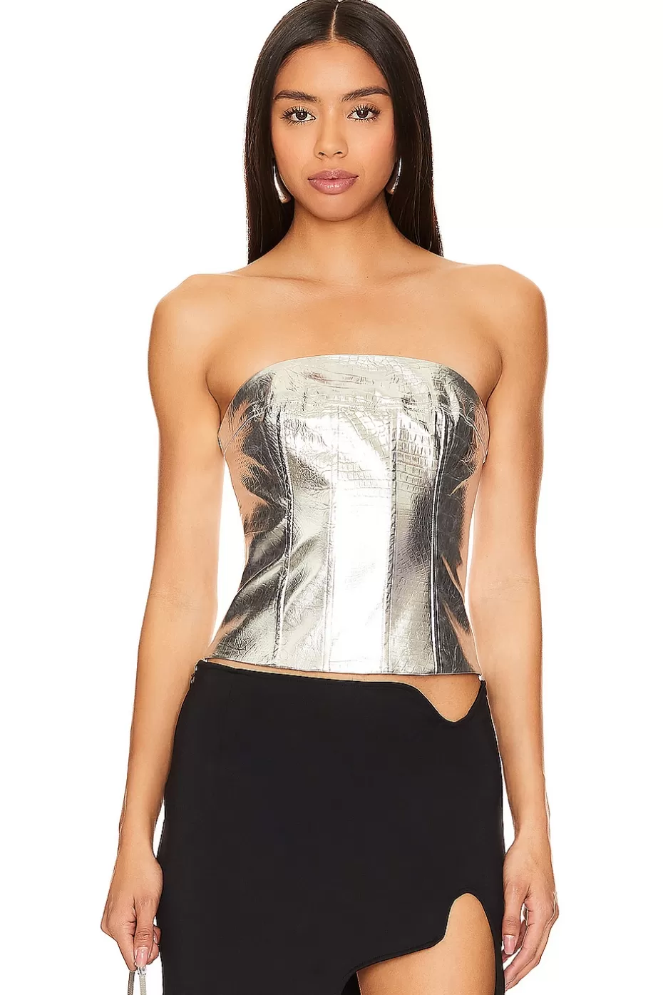 Lovers + Friends Mercury Faux Leather Top